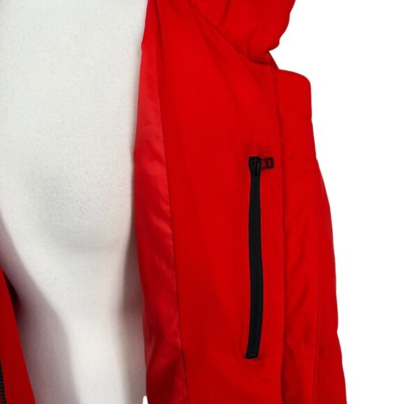 Avec Les Filles Hooded Puffer Coat Jacket Orange Size Large - Picture 5 of 11